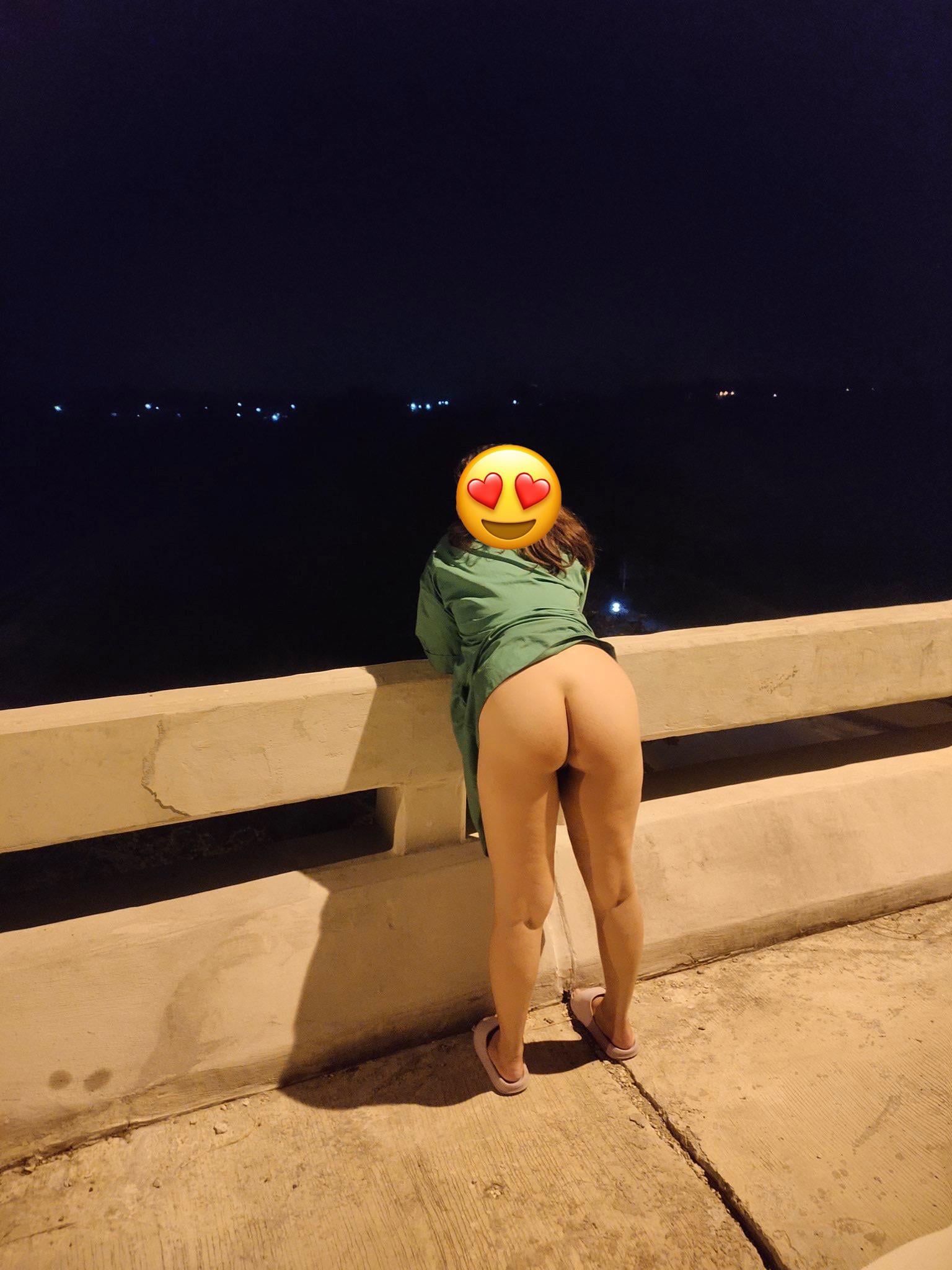 When I was coming back from shopping with my husband, my husband asked, can you go out naked? So I got out of the car. And  lifted up my dress and started showing my ass to my husband.and I had a lot of fun doing this. title=