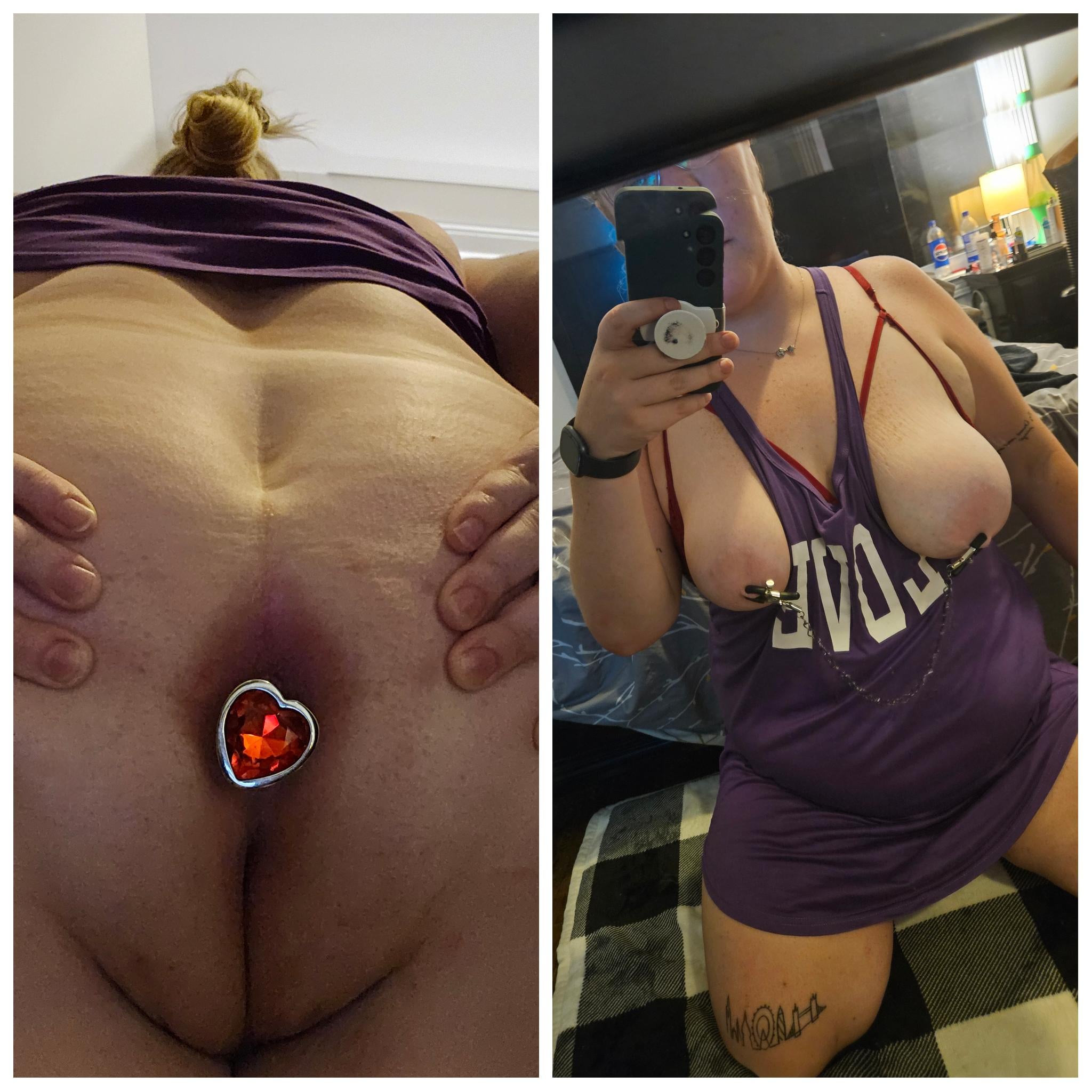 LOVE being clamped and plugged 😈🤭 title=