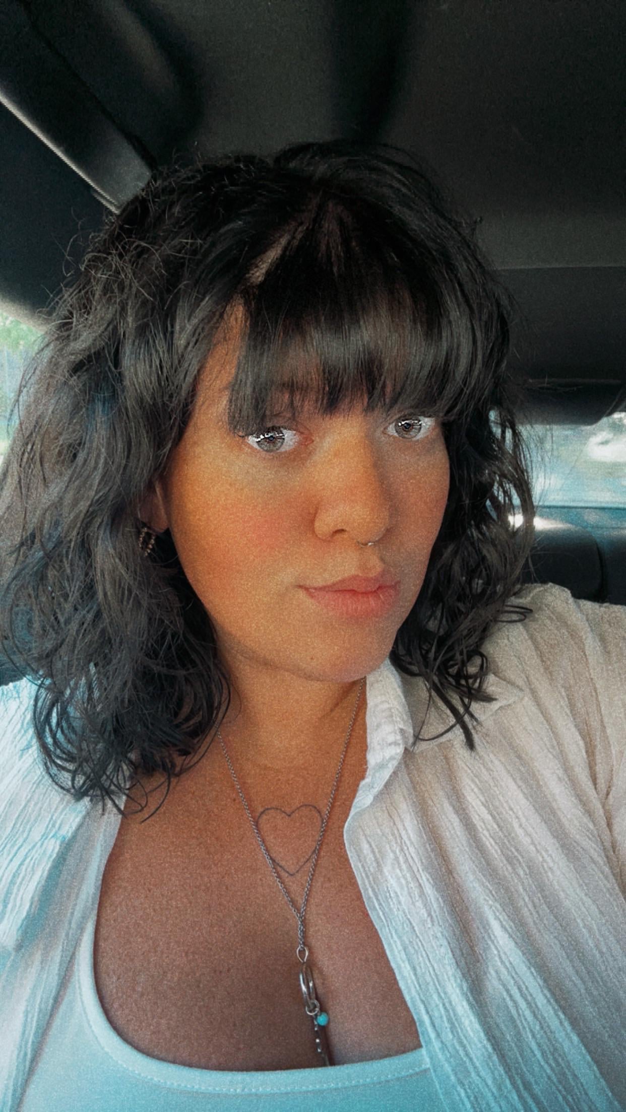 Chopped my hair off and not sure about it yet. 🤓 title=