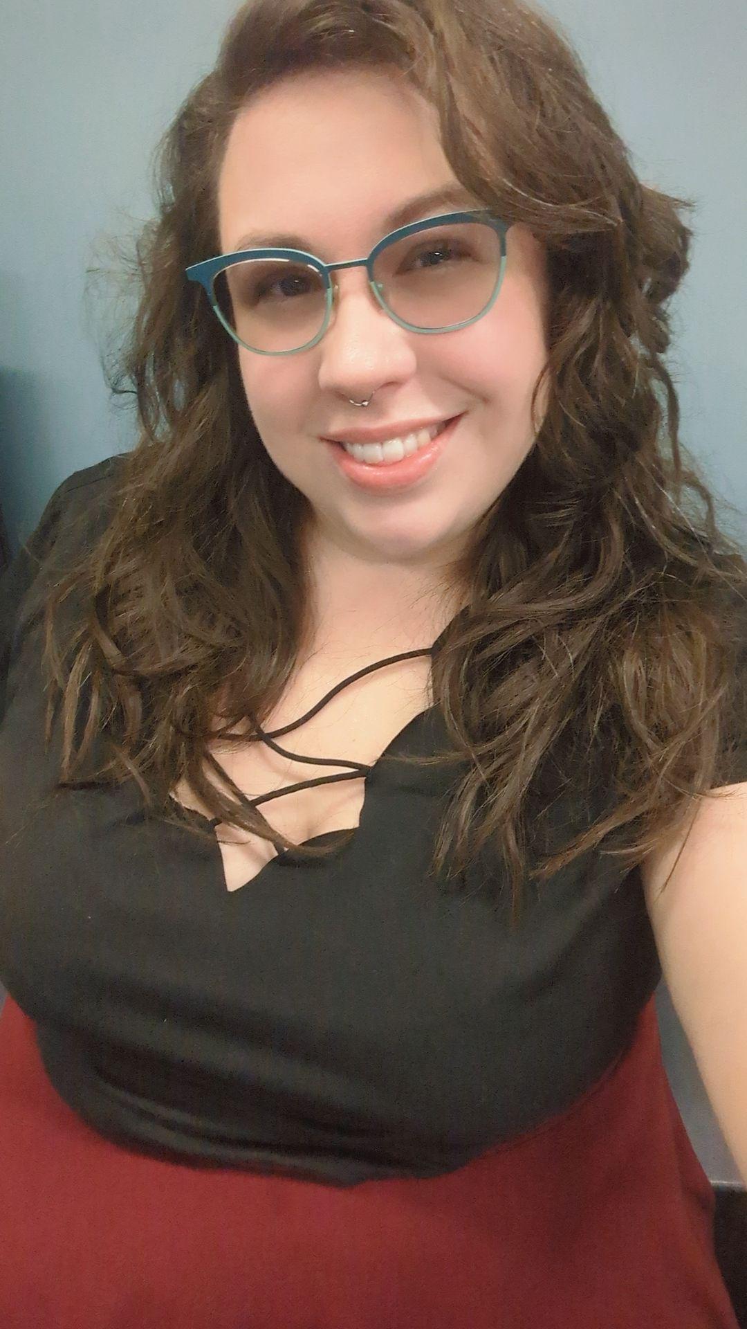 Feeling cute at work today. 😊 title=