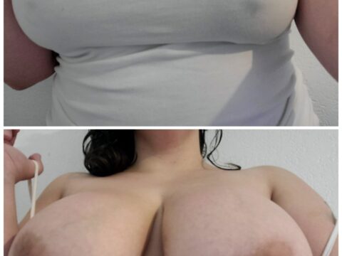 Bbwpictures -  I love my tits in a white tank top, what do you think. on or off?