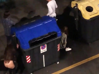 your voyeur videos - Chick peeing next to dumpster