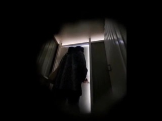 your voyeur videos - Peephole spy on woman peeing
