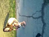 your voyeur videos - Monique Peeing in the Street
