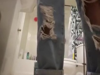 Piss – Ripped jeans hot babe pees your voyeur videos - Ripped jeans hot babe pees