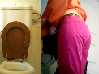 your voyeur videos - Pink pants lady pees