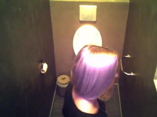 your voyeur videos - Long hair blonde caught peeing