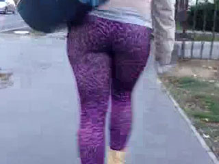 your voyeur videos - Teen in purple leggings