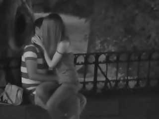 your voyeur videos - Teen couple spied in the night fucking