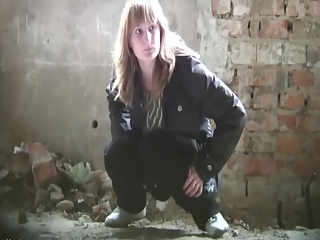 your voyeur videos - Teen pissing abandoned place