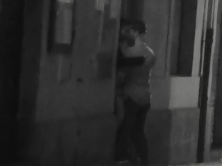 your voyeur videos - Teen couple caught fucking in street