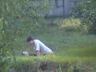 your voyeur videos - Teen couple fucking missionary style in park