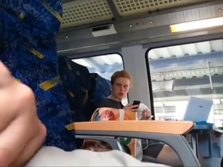 your voyeur videos - Guy plays with his dick in train