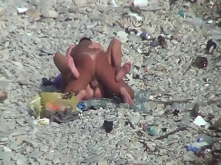 your voyeur videos - Nudist missionary style beach fuck