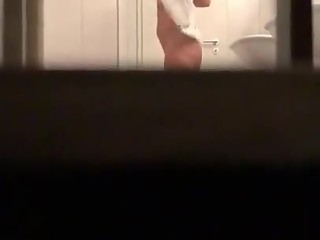 your voyeur videos - Caught cleaning in bathroom
