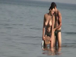 your voyeur videos - Big boobs topless in midle of sea