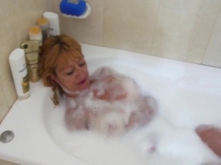 your voyeur videos - Sexy mature in bathtub