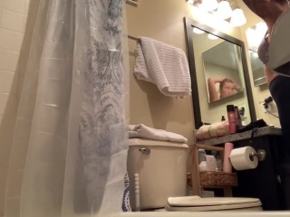 your voyeur videos - Tattooed stepdaughter bathroom spy