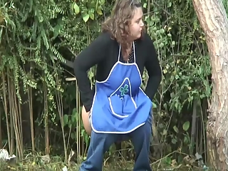 your voyeur videos - Chubby woman peeing outdoors