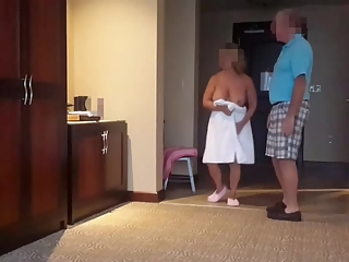 your voyeur videos - Busty mature woman flash pizza delivery guy