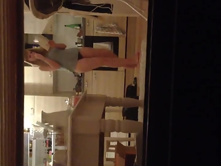 your voyeur videos - Woman spied in her kitchen