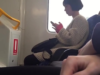 your voyeur videos - Guy masturbates in train