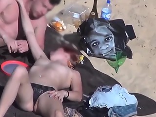 your voyeur videos - Red head fucked in the beach