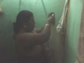 Indian - busty indian housewife captured naked in shower