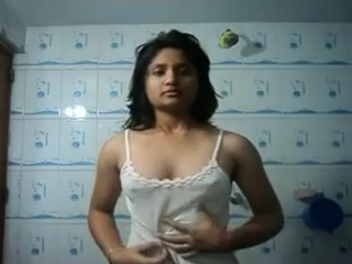 Indian - hot sexy indian girl in toilet stripping for shower